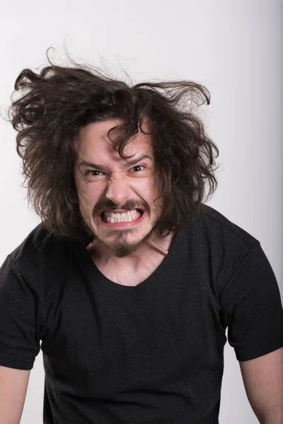 Retrato de homem em chapéu de festa — Fotografia de Stock