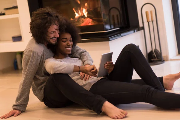 Beautiful young multiethnic couple — Stock Photo, Image