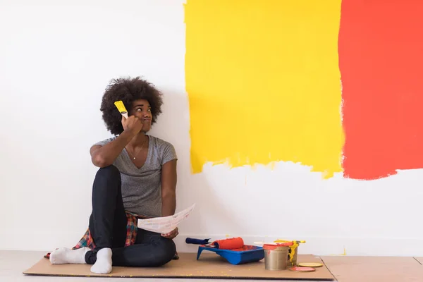 Peintre afro-américaine — Photo