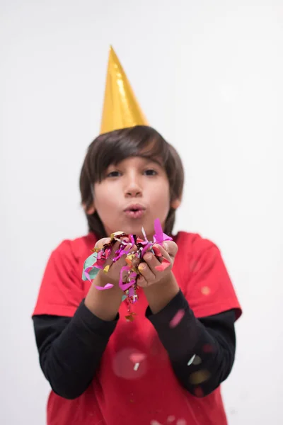 Kid дме конфетті — стокове фото