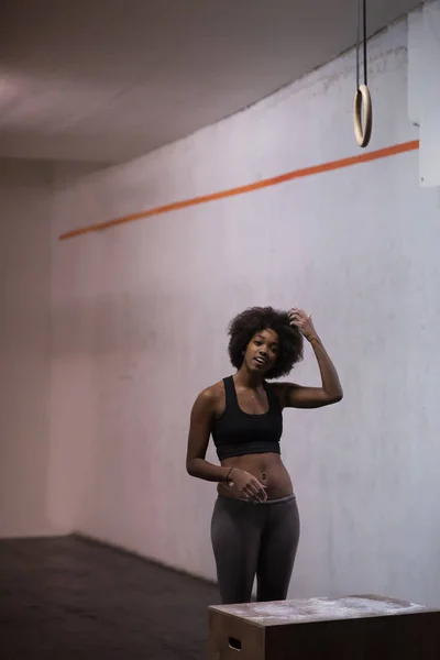 Athlète féminine noire — Photo