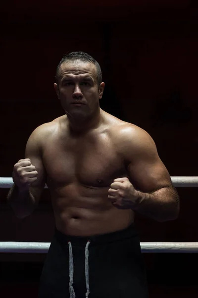 Kickboxer profesional muscular — Foto de Stock