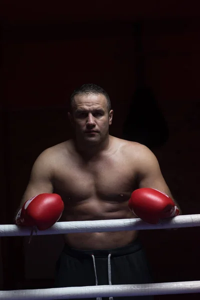 Pemain kickboxer profesional berotot — Stok Foto