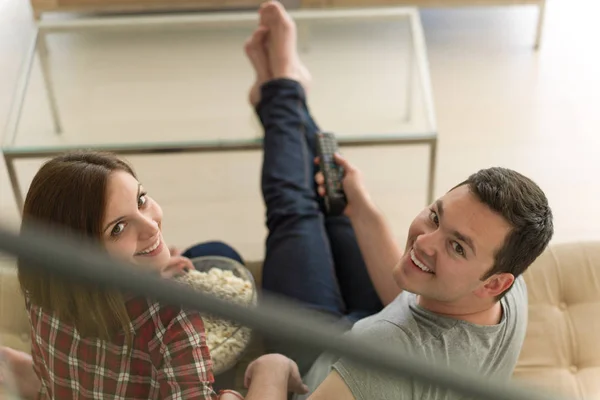 Young handsome couple enjoying free time — Stock Photo, Image