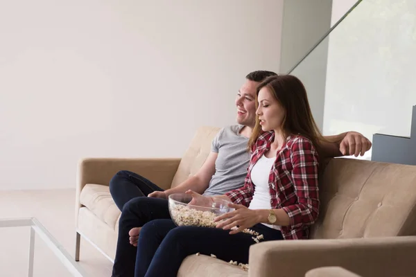 Young handsome couple enjoying free time — Stock Photo, Image