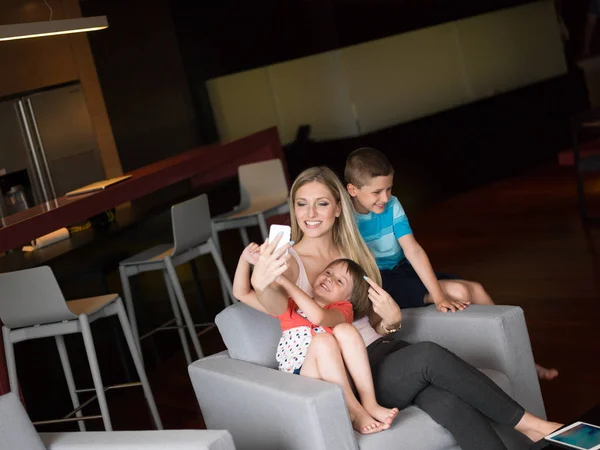 Family having fun at home — Stock Photo, Image