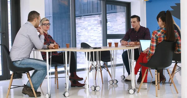 Treffen Des Business Teams Modernen Start Büro Und Besprechung Des — Stockfoto