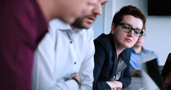 Group Business People Discussing Business Plan Office — Stock Photo, Image