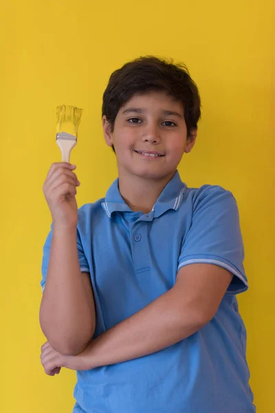 Retrato de un joven pintor feliz — Foto de Stock