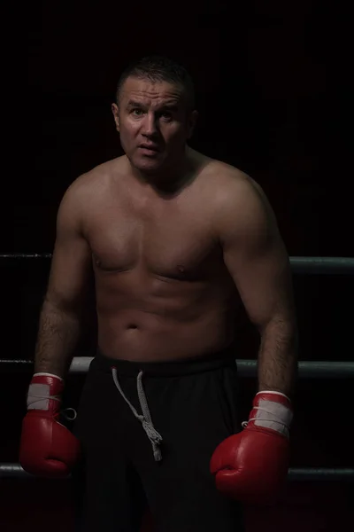 Retrato de kickboxer profesional muscular — Foto de Stock