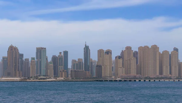 Panorama Dubai cidade Emirados Árabes Unidos — Fotografia de Stock