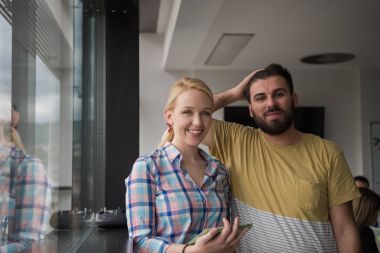 İş insanlar çalışma ile Tablet başlangıç Office