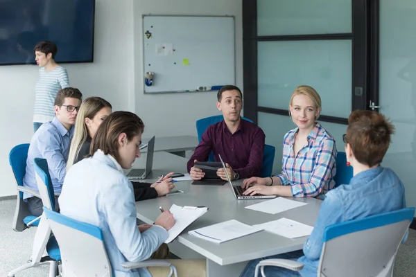 Group Business People Discussing Business Plan Office — Stock Photo, Image