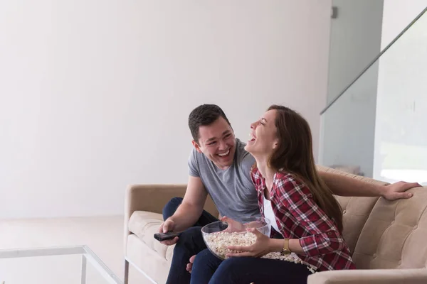 Young handsome couple enjoying free time — Stock Photo, Image