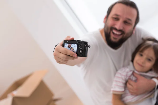 Selfie baba ve oğul — Stok fotoğraf