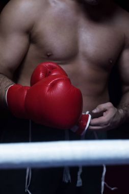 kick boks eldivenleri odaklanarak