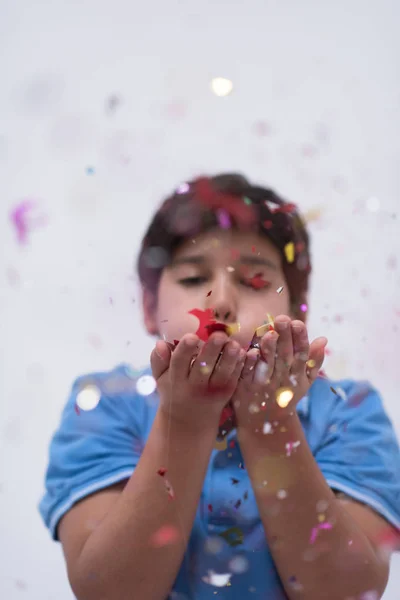 Kind feiert Party — Stockfoto