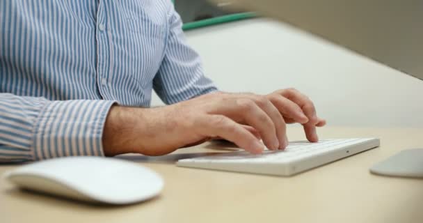 Young Businessman Typing On Computer — Stock Video