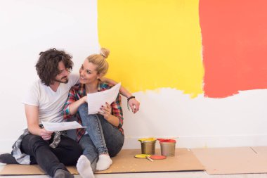 Mutlu genç çift resim sonra rahatlatıcı