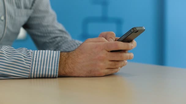 Businessman Using Cell Phone — Stock Video