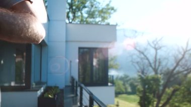 terasta kahve içme Çift 