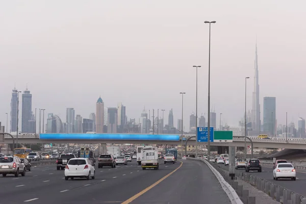 Atasco de tráfico en Dubai — Foto de Stock