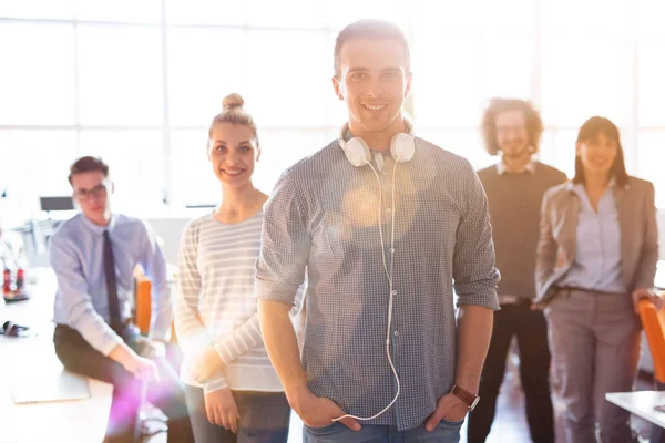 Gruppo Lavoro Successo Riunione Del Gruppo Lavoro Nel Lavoro Con — Foto Stock