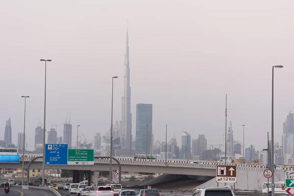 Atasco de tráfico en Dubai — Foto de Stock