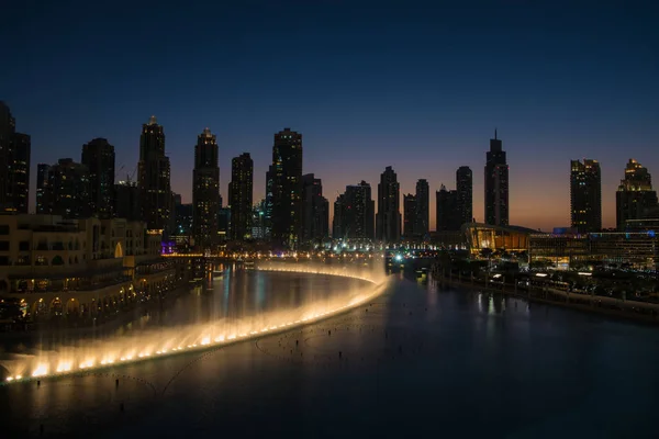Fontana musicale a Dubai — Foto Stock