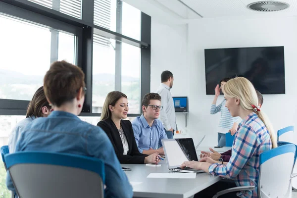Group Business People Discussing Business Plan Office — Stock Photo, Image