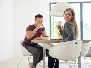 Çift zevk sabah kahvesi 