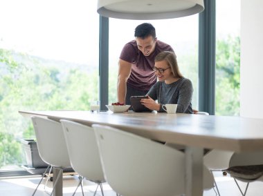 Çift zevk sabah kahvesi 