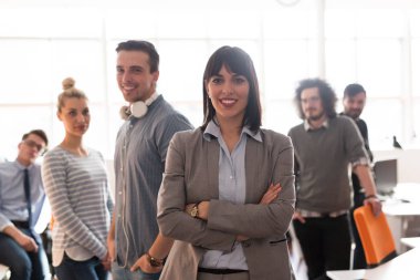 başarılı iş kadını portresi