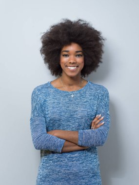 güzel bir dostu siyah kadın portresi