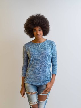 güzel bir dostu siyah kadın portresi