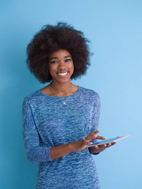 young African American Woman Using Digital Tablet