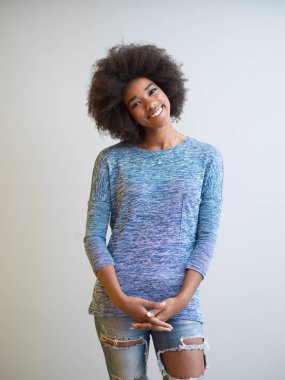 güzel bir dostu siyah kadın portresi