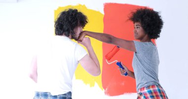 çok ırklı çift boya iç cephe