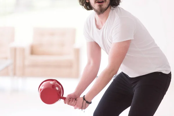 Man using VR-headset glasses of virtual reality — Stock Photo, Image