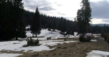 Aeria görünümü kış manzara