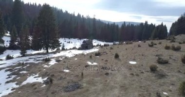 Aeria görünümü kış manzara