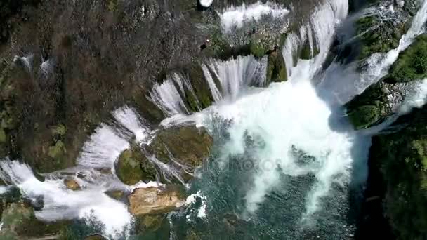 Waterfall with fresh water — Stock Video