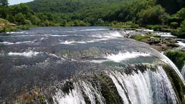 Cascade avec de l'eau douce — Video