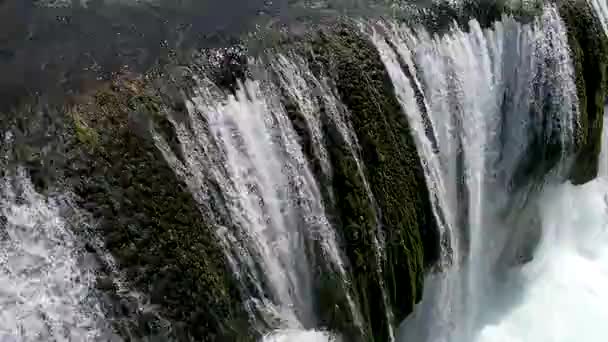 Waterfall with fresh water — Stock Video