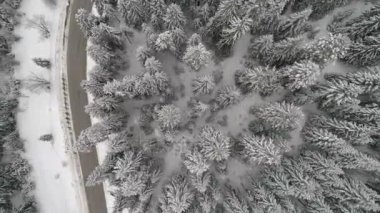 Aeria görünümü kış manzara