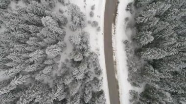 Aeria görünümü kış manzara