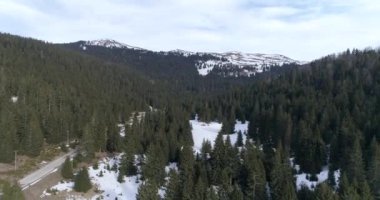 Aeria görünümü kış manzara