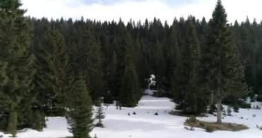 Aeria görünümü kış manzara