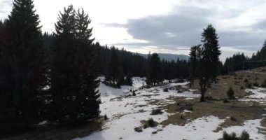 Aeria görünümü kış manzara