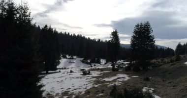 Aeria görünümü kış manzara